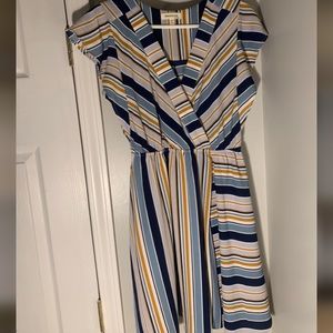 Striped business casual dress